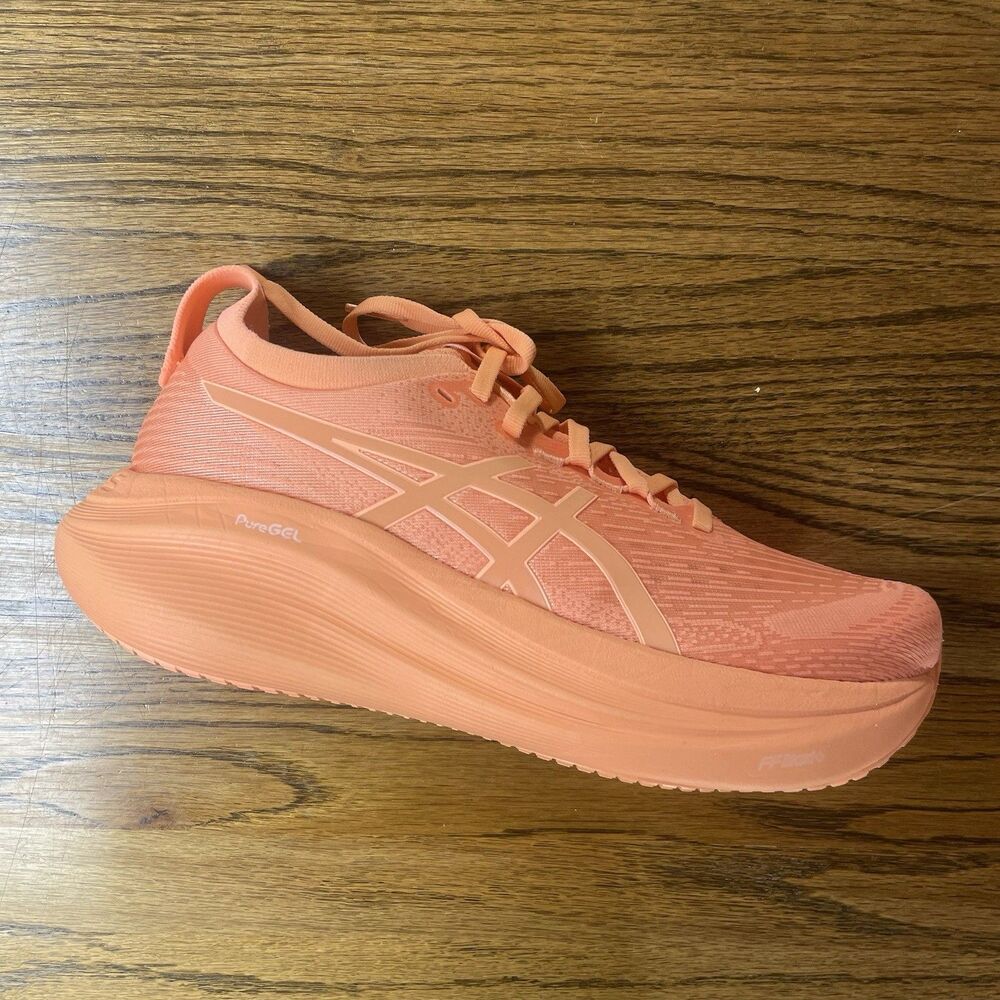 Size 8 8.5 9 ASICS Gel-Nimbus 27 Lite Show Mojave Orange Womens Running NEW